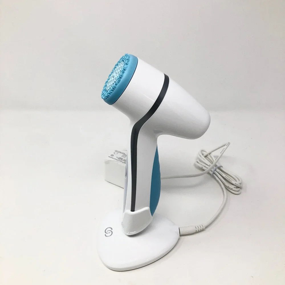 Nu Skin ageLOC LumiSpa Facial Cleansing Device White Blue with Charging Base